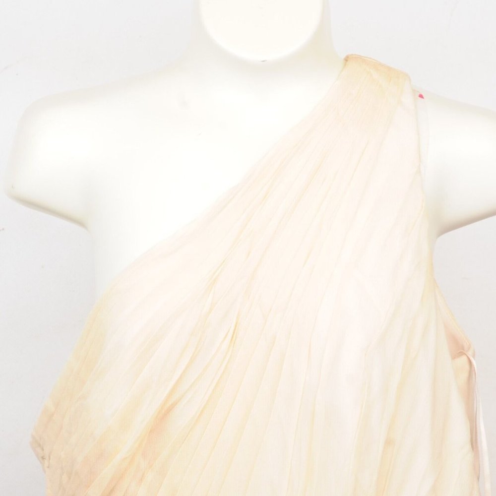 J Crew Kylie Champaign Silk Chiffon Long Dress Cocktail Party Gown Women's 10